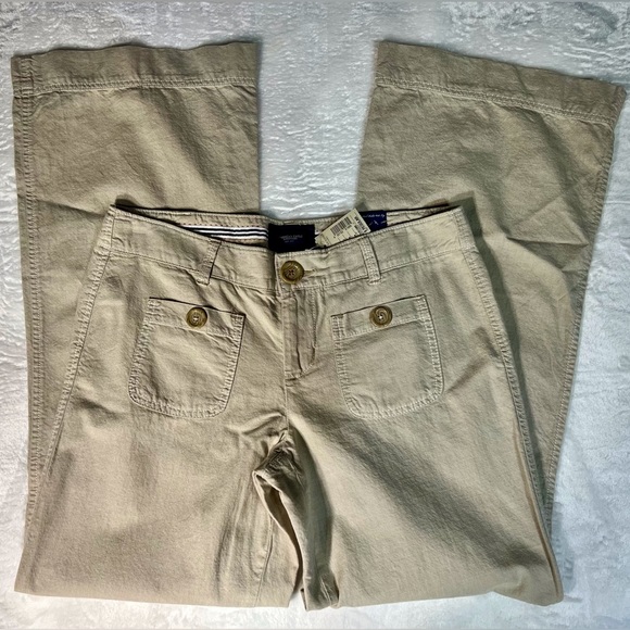 NWT AE Patch Pocket Wide Leg Pants 8 - Picture 7 of 11